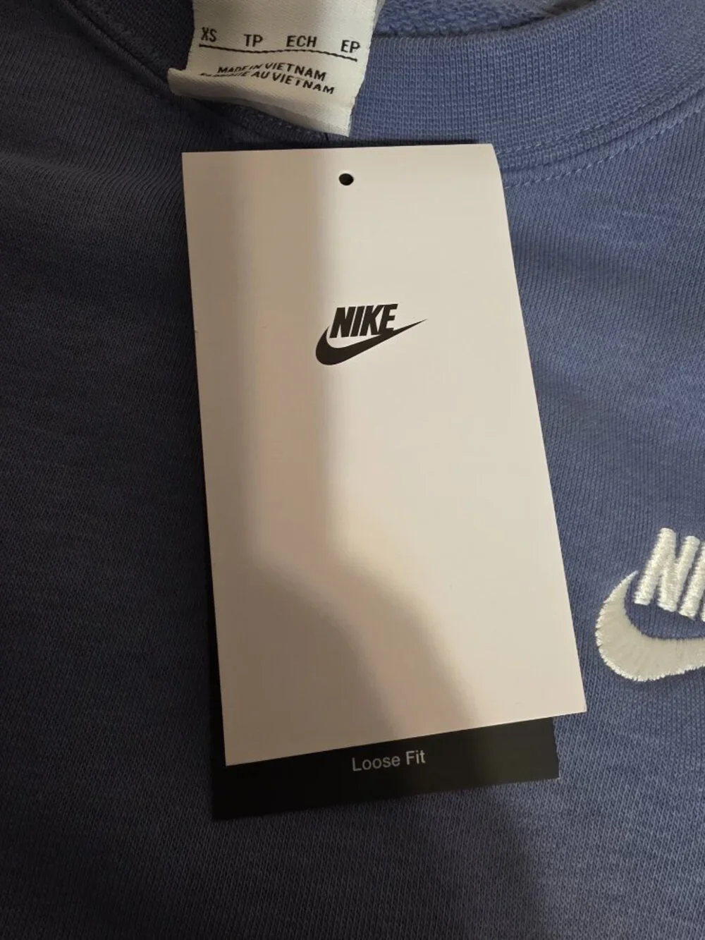 Nike Sportswear Club Fleece Loose Crew Neck Sweatshirt NWT Blue XS